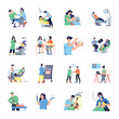 © Prosymbols - Set of 16 Flat Style Dentist Activities Illustrations