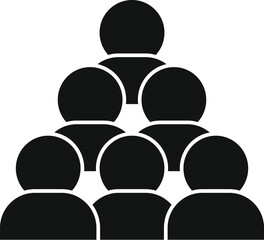 Poster - group of nine people forming a network with the leader at the top