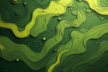 abstract science topographic green map