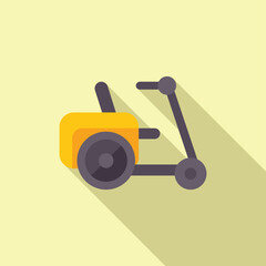 Sticker - Yellow electric scooter icon representing a rental service for urban mobility