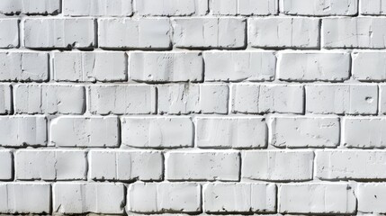 Poster - Seamless background and texture of a wall made of white bricks