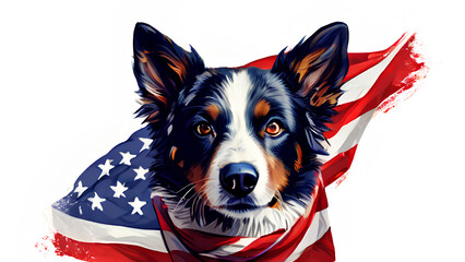 Pup & Patriotism: Dog Wears the U.S Flag for Election Day