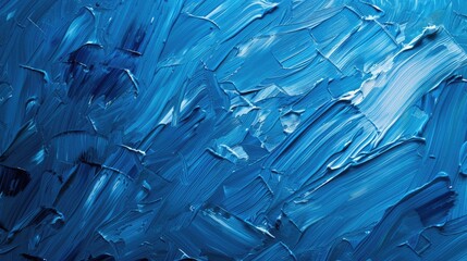 Wall Mural - Blue Paint Texture Background in Abstract Style