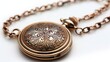 © piumi - Beautiful, gold locket with a gold chain, with beautiful incraving, magical, cartoon, no picture, no background, white background, far away view, cartoon, full view of locket and chain