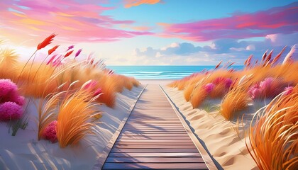 Wall Mural - sunset over the sea