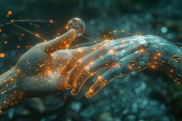 Poster - A hand is shown with a coin in the middle of it