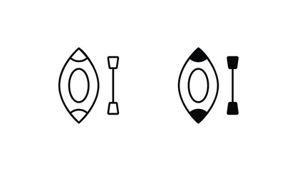Kayak icon design with white background stock illustration