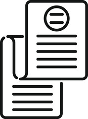 Poster - minimalist illustration featuring two documents, symbolizing agreement and legal paperwork
