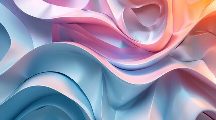 An abstract 3D modern background featuring a blend of smooth gradients and geometric design elements. 