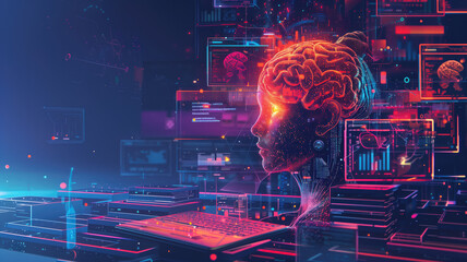 website offering online education application education A computer with pages open Illustrations
