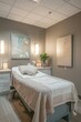 © spyrakot - Serene Spa Environment Featuring RF Lifting Treatment Room with Calming Decor and Soft Lighting