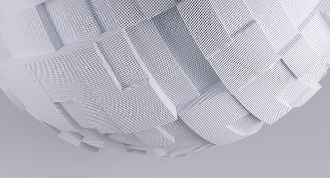 3d render of abstract deatailed shape. Dynamic futuristic background.