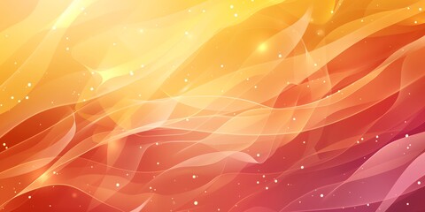 Poster - a colorful abstract background with a lot of waves and bubbles with a bright yellow and red hue