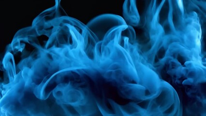 Poster - Blue smoke on black