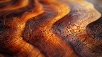 Wall Mural - Close-up of wooden surface with concentric rings and gradient lighting. Studio abstract texture photography.