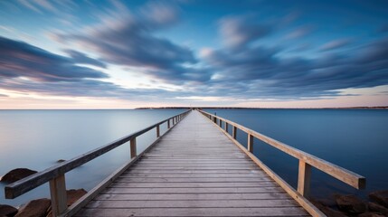 Canvas Print - wooden bridge over the sea