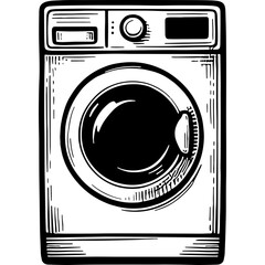 Wall Mural - Doodle Washing Machine 