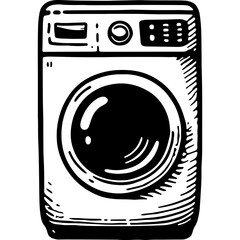 Wall Mural - Doodle Washing Machine 