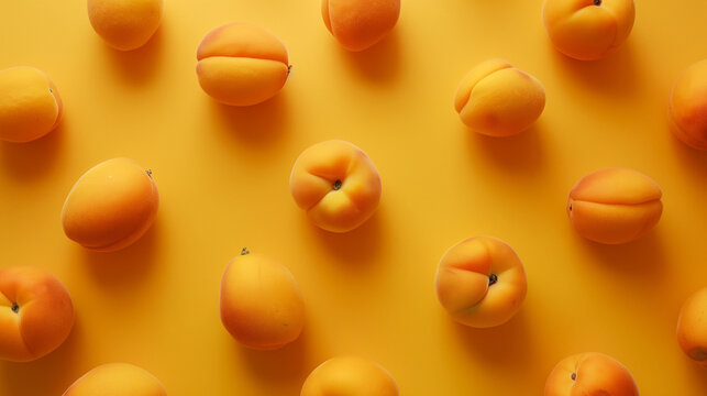 apricot on orange background