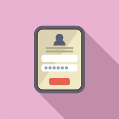 Poster - Smartphone displaying user profile interface for account login, emphasizing online security and digital identity