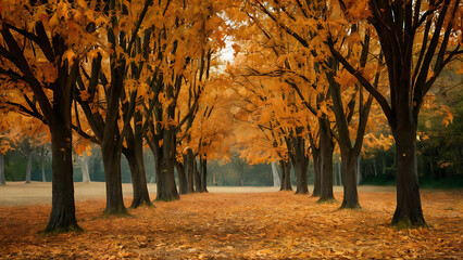 Wall Mural - autumn in the park