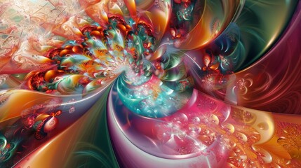 Poster - Abstract Colorful Swirls