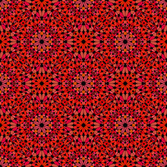 Poster - Bohemian seamless oriental gravel petal pattern background - abstract vector graphic