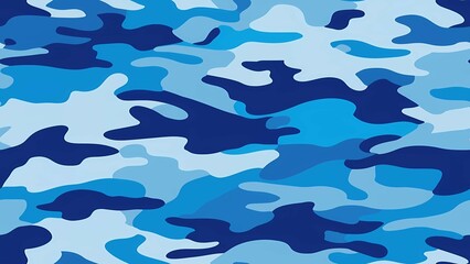 Simple Camouflage seamless pattern in Blue. Military camouflage. illustration formats 4K UHD