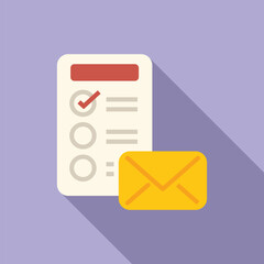 Poster - Marketing strategy with newsletter and checklist, sending email campaign concept
