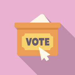 Poster - Online vote box with cursor pointing at it showing online voting system