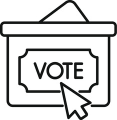 Poster - Online voting campaign poster is encouraging people to vote using their devices