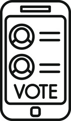 Poster - Online voting on a smartphone with two candidates to choose from