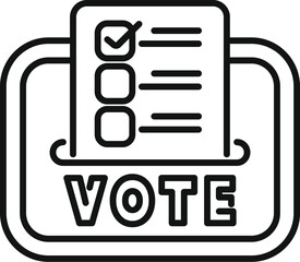 Poster - Simple line art of a checklist representing the concept of voting in an election