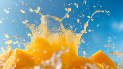 Mango juice splash