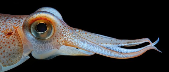 Canvas Print - squid, vital components of the marine food chain, thriving in the depths of the sea