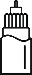 Poster - Line art icon representing an optic cable wire for high speed data transfer