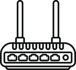Poster - wireless router with multiple ports ensuring seamless connectivity for efficient and productive remo