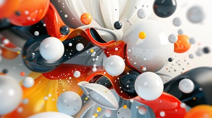 Abstract background with 3d geometric shapes. Modern cover design.