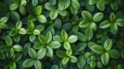 Wall Mural - closeup tropical green leaves texture and dark tone process, abstract nature pattern background