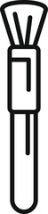 Sticker - Simple line drawing of a makeup brush, emphasizing essential tools for applying cosmetics