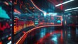 © pixcel3d - Futuristic Stock Market Data Visualization in a High-Tech Environment