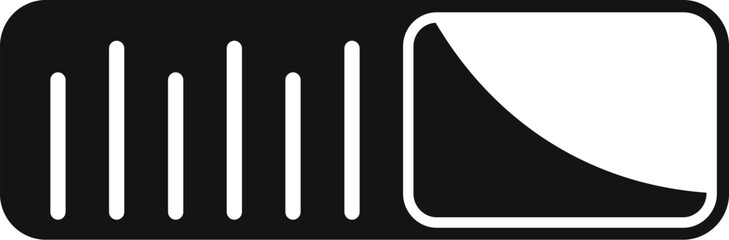 Poster - simple black loading bar icon increasing, concept of software loading, file transfer or download