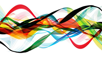 Wall Mural - an abstract design consisting of colorful, wavy lines that intertwine and overlap each other. The lines are in various colors including red, green, blue, yellow, and black