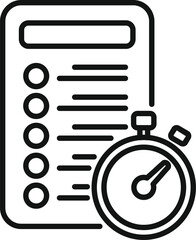Poster - Stopwatch is measuring the time spent on a to do list, symbolizing efficient time management