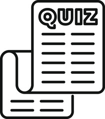 Poster - online quiz form icon representing taking an online test, exam or survey