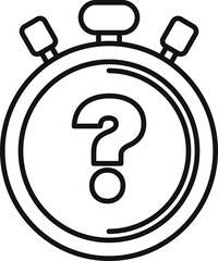 Poster - Simple stopwatch is showing a question mark, representing a time limit for answering a question