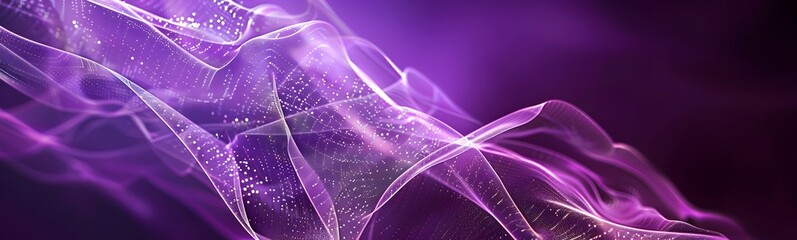 Abstract purple background with connecting dots and lines. Structure and communication. Plexus effect. Abstract science geometrical network background. 