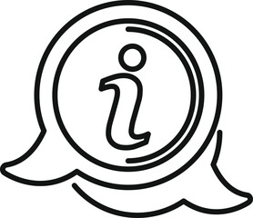 Poster - speech bubble with information symbol showing customer support concept