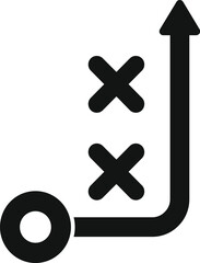 Poster - this icon represents strategy planning, with a clear path leading to success
