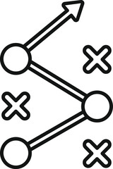 Poster - strategy planning icon representing a business solution with an arrow showing positive growth